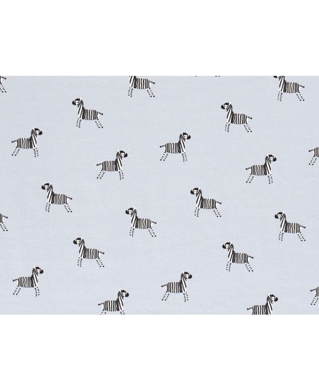 Zebra Dance Cotton Jersey, Sky