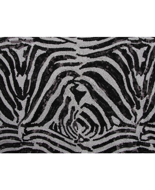 Zebra Stripe Allover Sequin Tulle