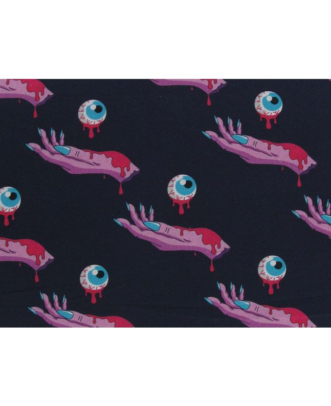 Zombie Hands Cotton Print